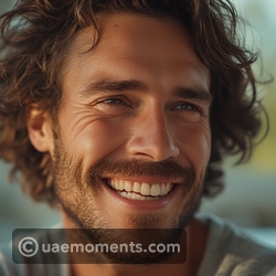 Their smile looks genuine (Duchenne smile)