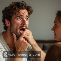 Excessive throat clearing or swallowing