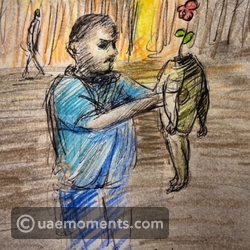 Man Holding a Dead Child